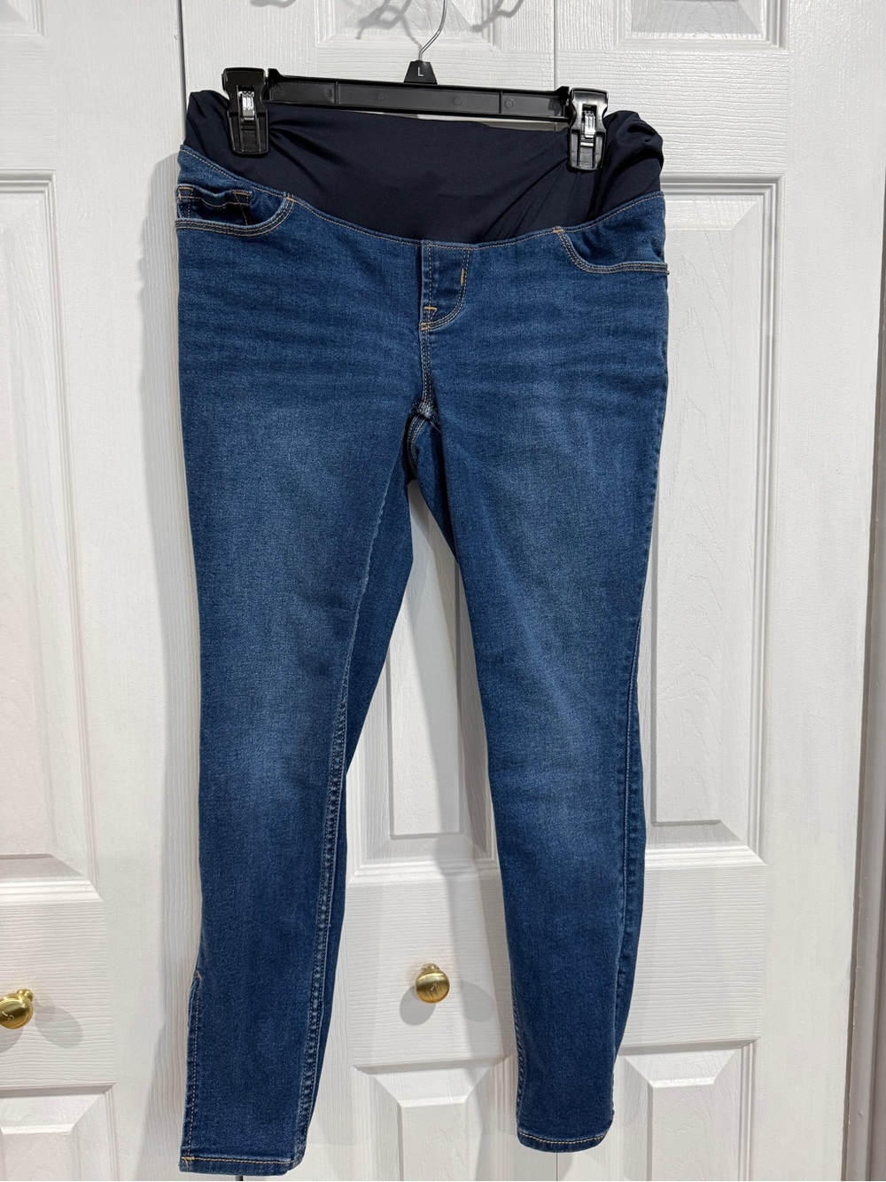 Old Navy Dark Blue Maternity Skinny Jeans with Black Over-Belly Panel